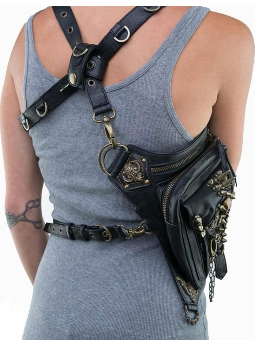 Steampunk goth purse - Picture 4 of 7